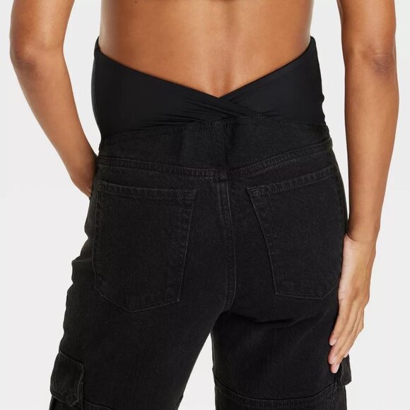 Over Belly 90's Straight Maternity Jeans - Isabel Maternity by Ingrid & Isabel - Picture 3 of 3